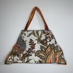 Offhand Designs Handbag Nora Italian Day Floral Tan Rhinestone Limited Edition